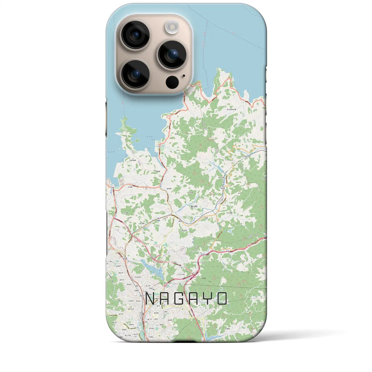 【長与(長崎県)】地図柄iPhoneケース(バックカバータイプ)
