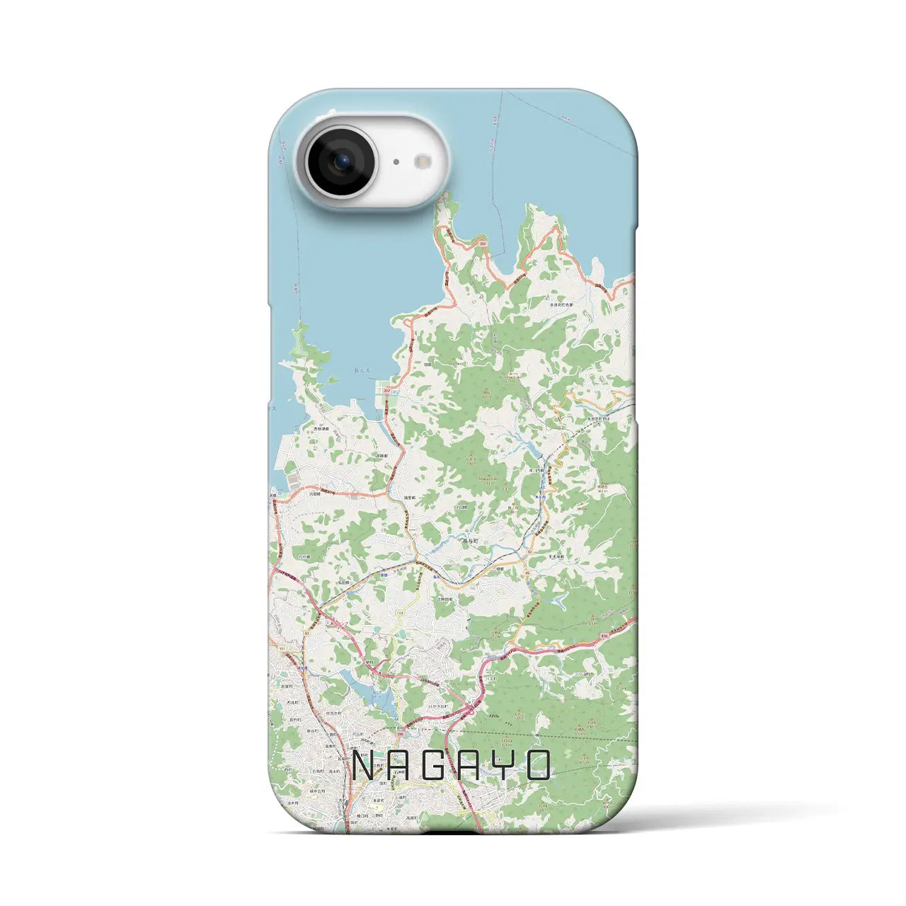 【長与(長崎県)】地図柄iPhoneケース(バックカバータイプ)