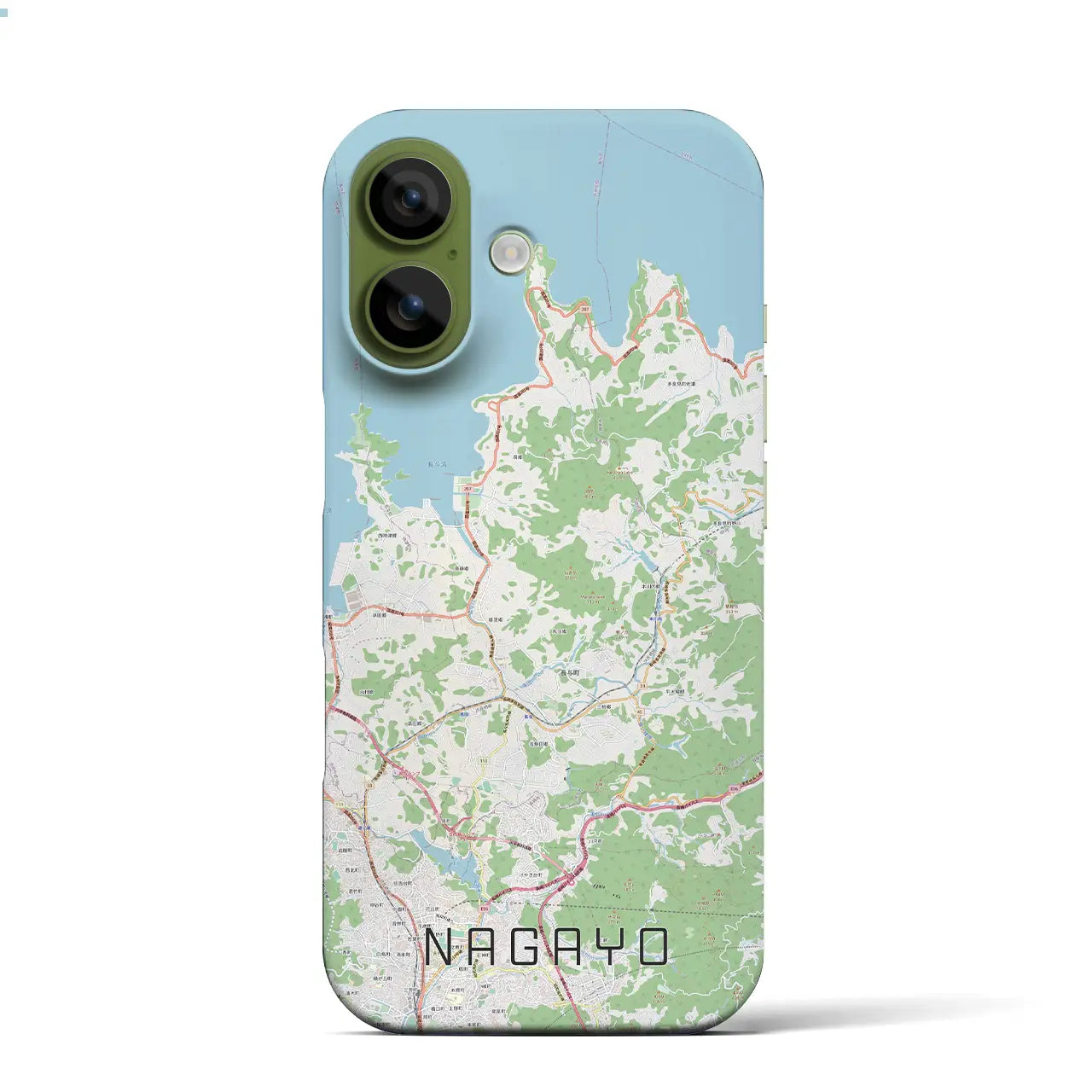 【長与(長崎県)】地図柄iPhoneケース(バックカバータイプ)
