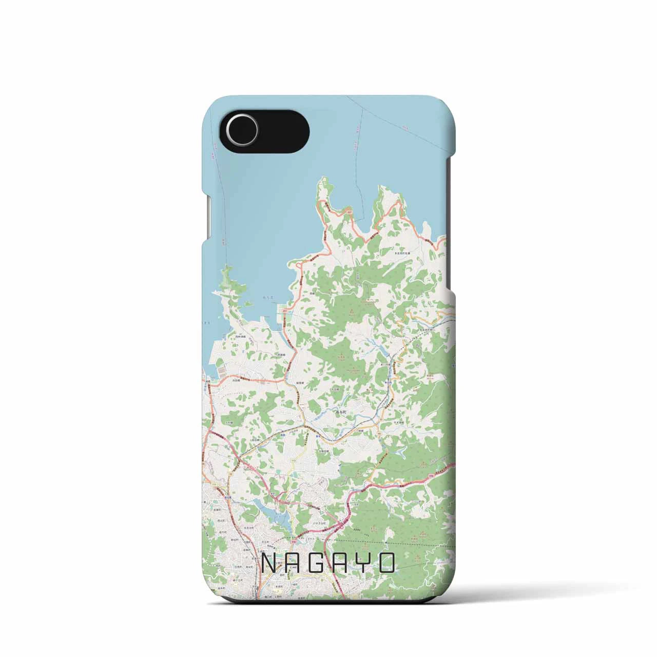 【長与(長崎県)】地図柄iPhoneケース(バックカバータイプ)