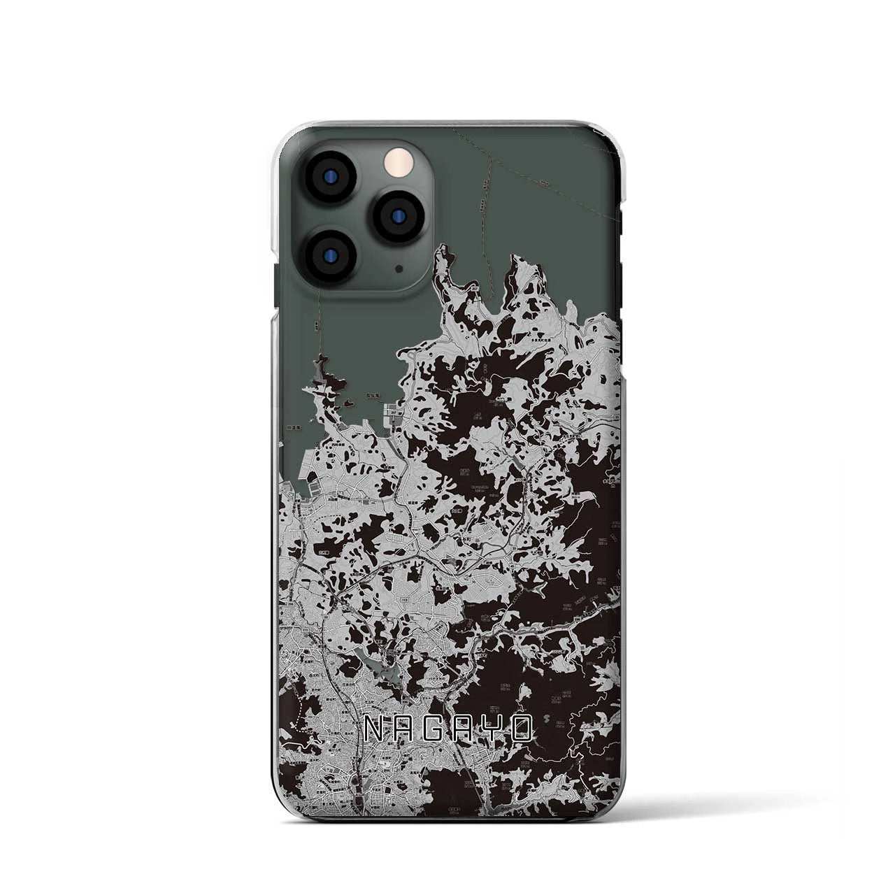 【長与(長崎県)】地図柄iPhoneケース(クリアタイプ)