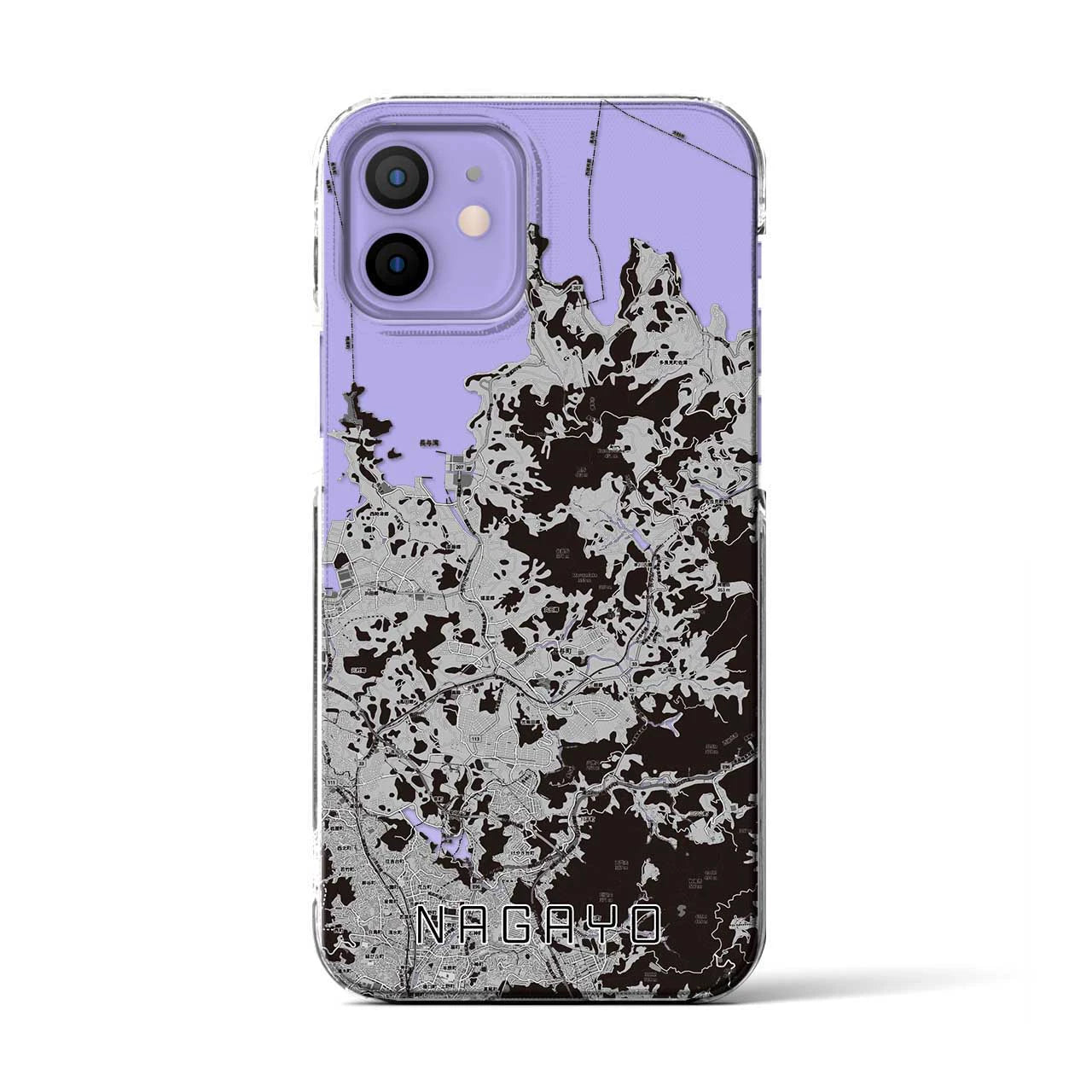 【長与(長崎県)】地図柄iPhoneケース(クリアタイプ)