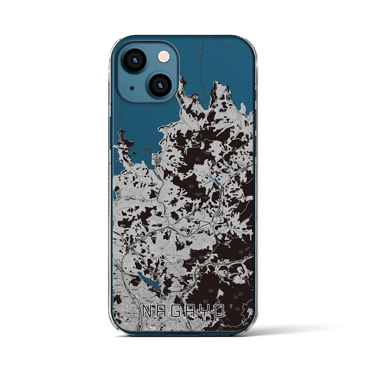 【長与(長崎県)】地図柄iPhoneケース(クリアタイプ)