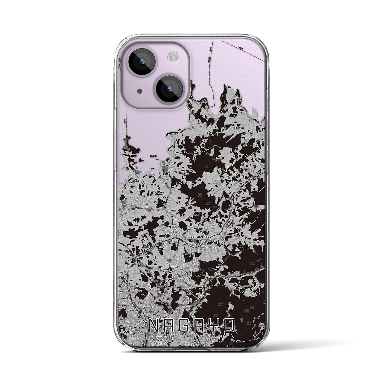 【長与(長崎県)】地図柄iPhoneケース(クリアタイプ)