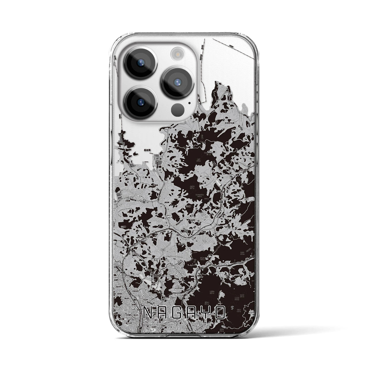 【長与(長崎県)】地図柄iPhoneケース(クリアタイプ)