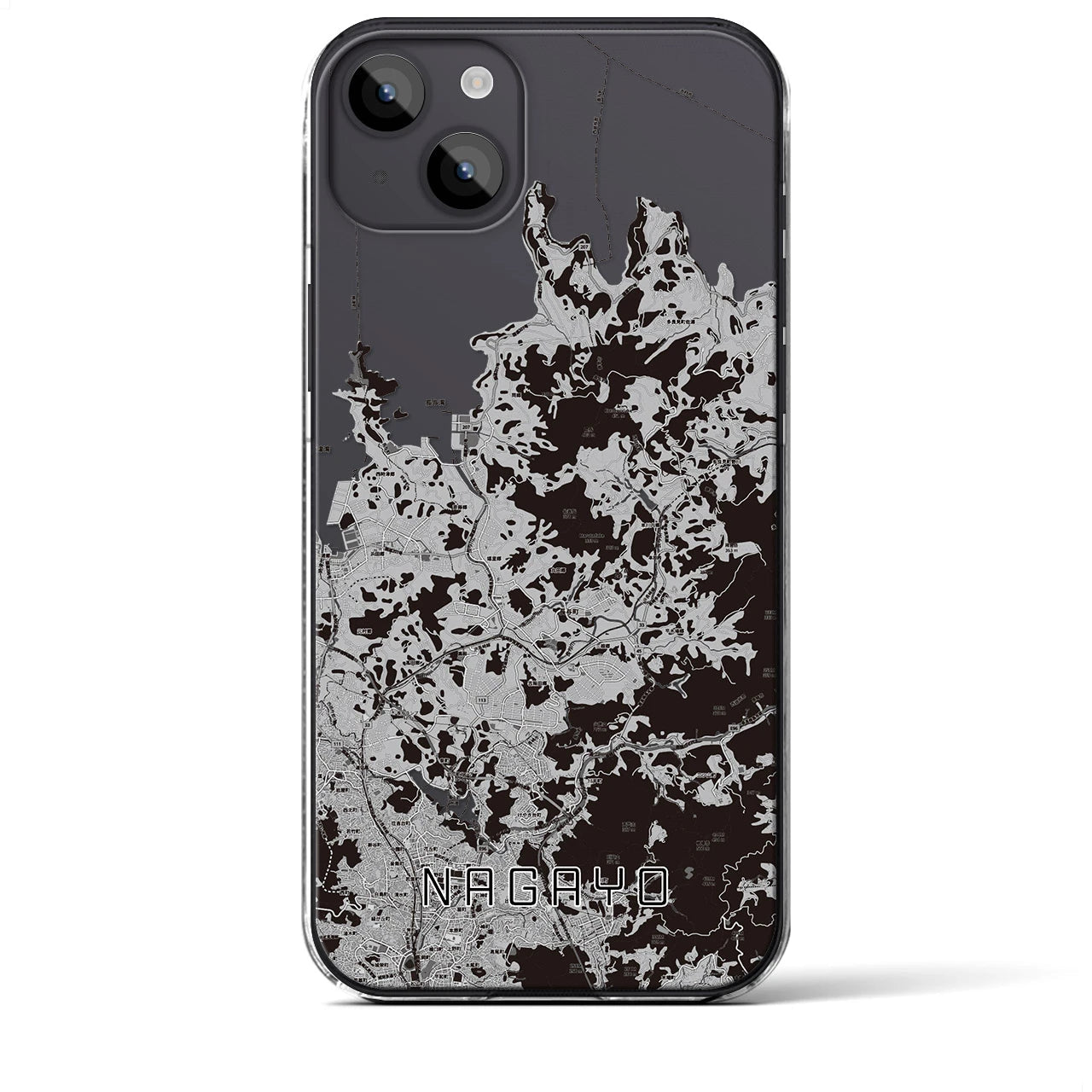 【長与(長崎県)】地図柄iPhoneケース(クリアタイプ)