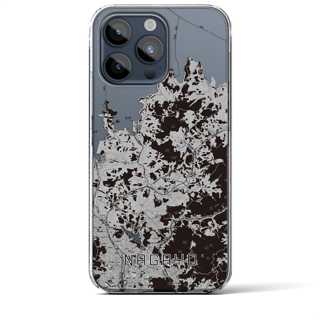 【長与(長崎県)】地図柄iPhoneケース(クリアタイプ)