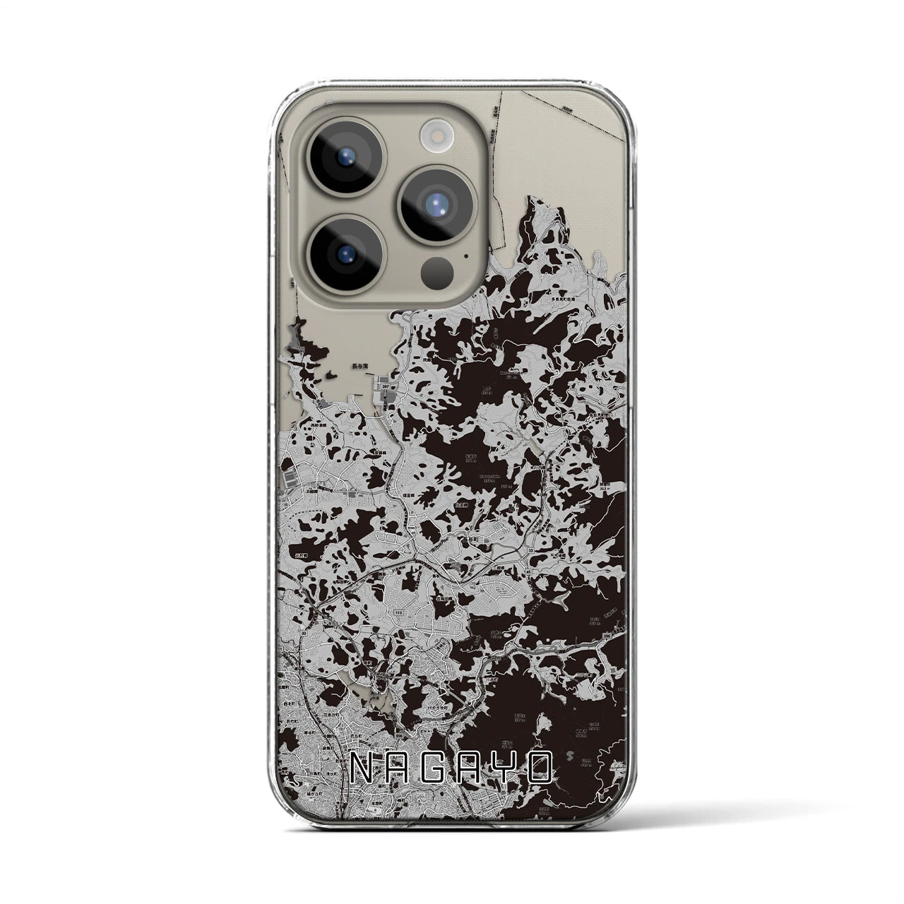 【長与(長崎県)】地図柄iPhoneケース(クリアタイプ)