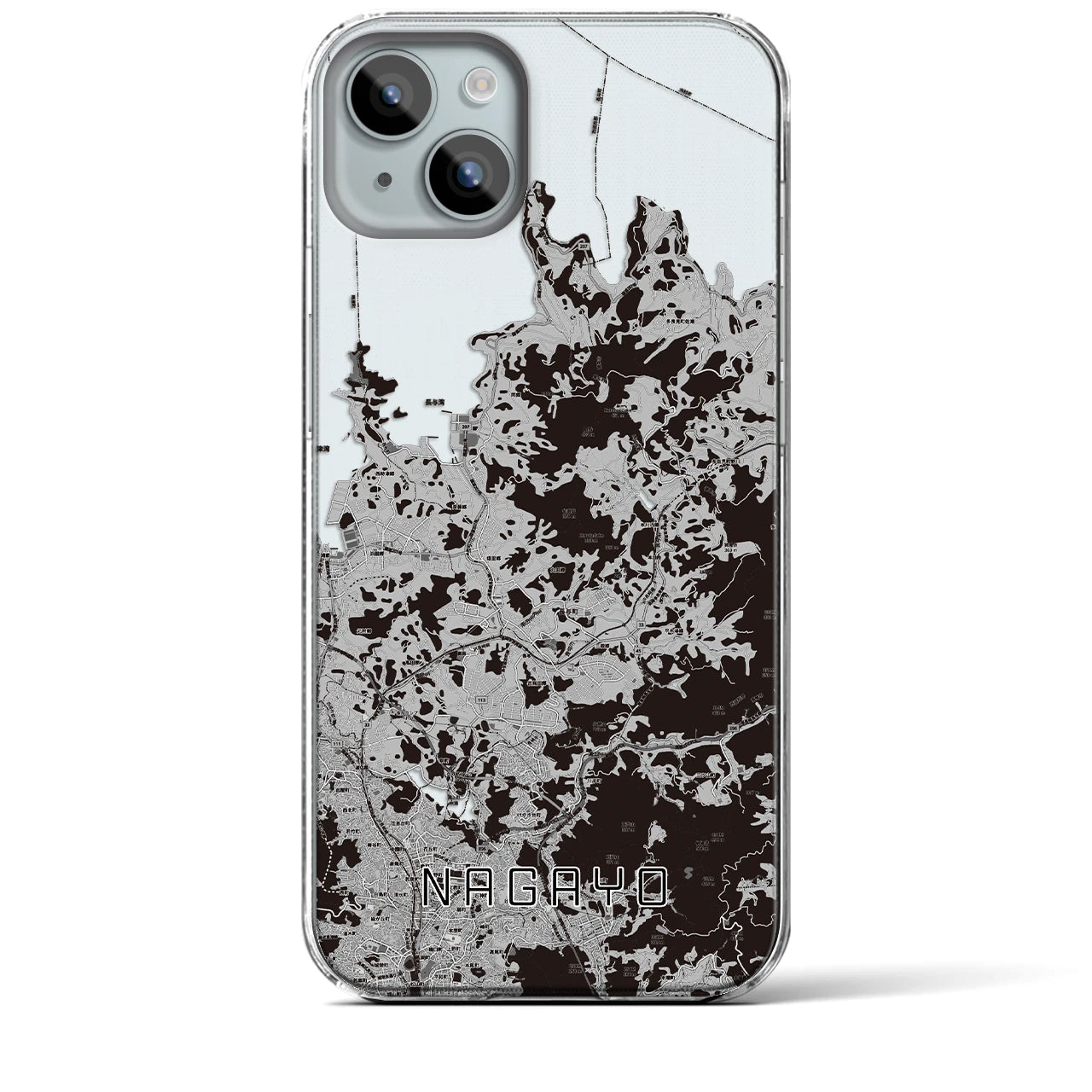 【長与(長崎県)】地図柄iPhoneケース(クリアタイプ)