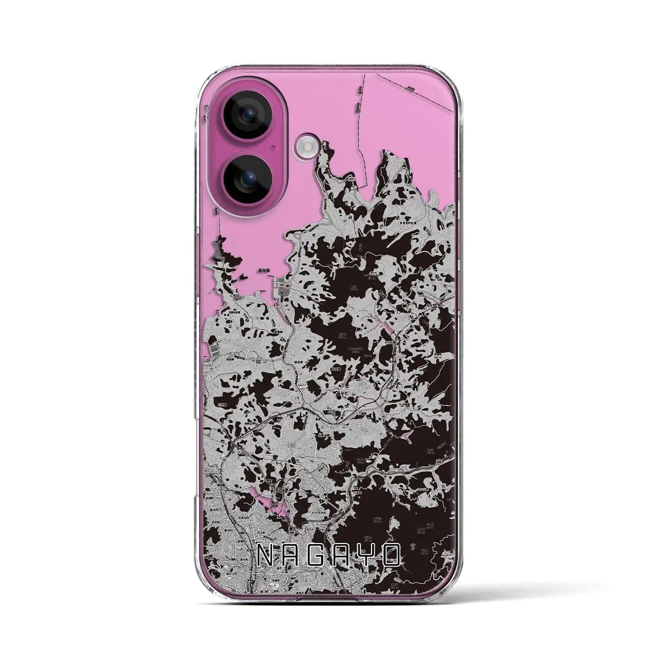 【長与(長崎県)】地図柄iPhoneケース(クリアタイプ)