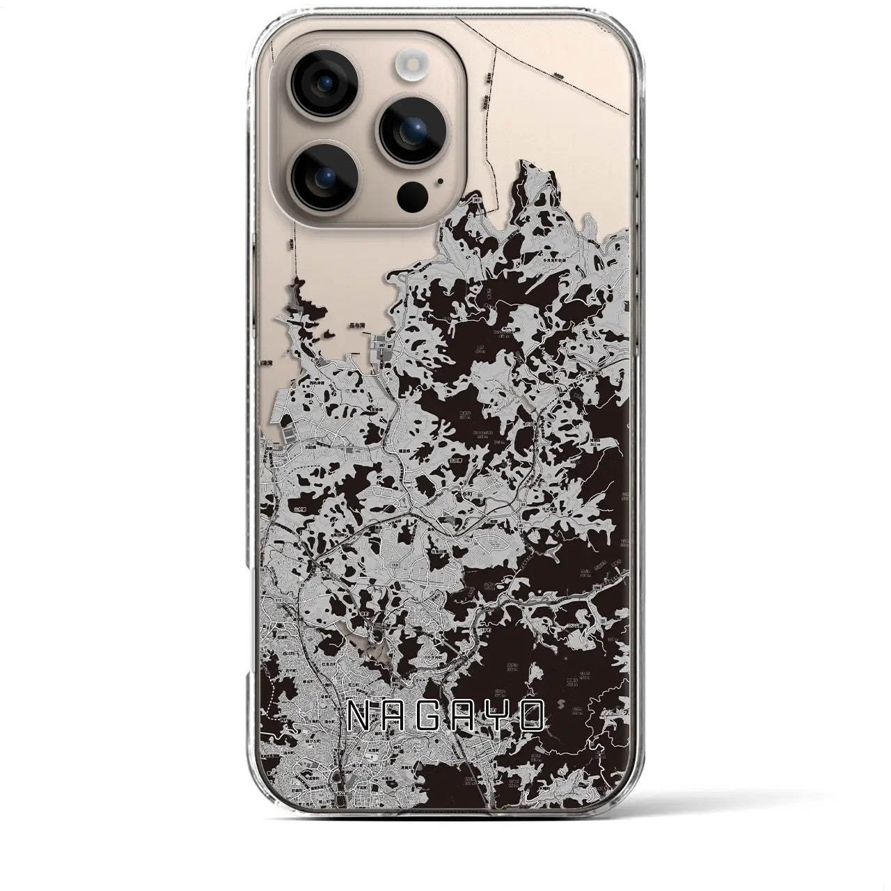 【長与(長崎県)】地図柄iPhoneケース(クリアタイプ)