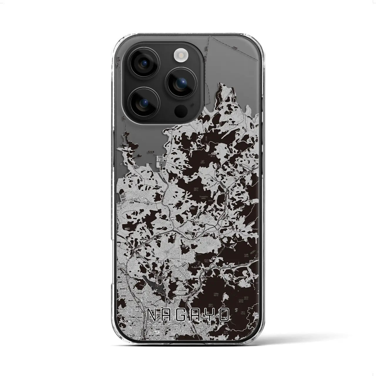 【長与(長崎県)】地図柄iPhoneケース(クリアタイプ)