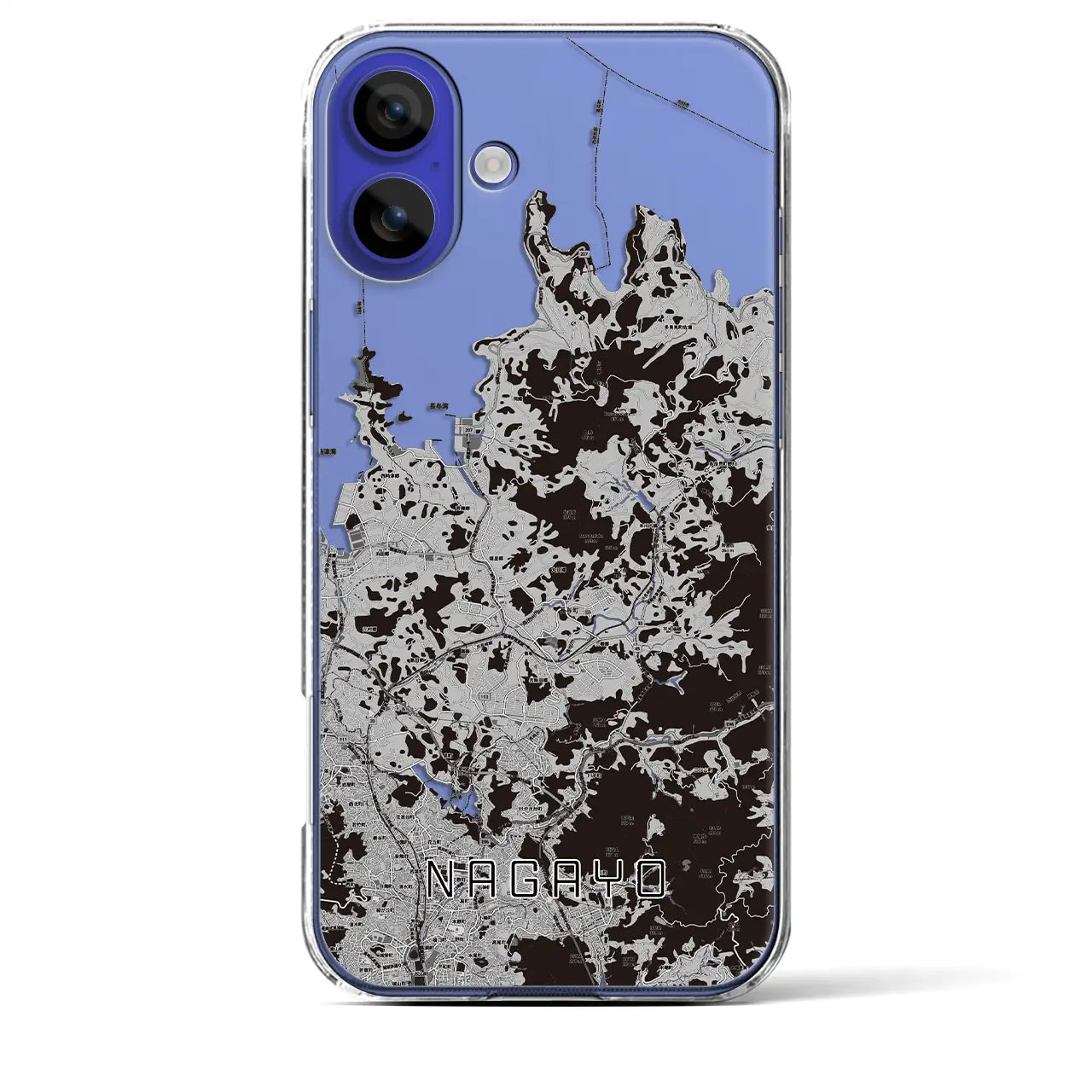 【長与(長崎県)】地図柄iPhoneケース(クリアタイプ)