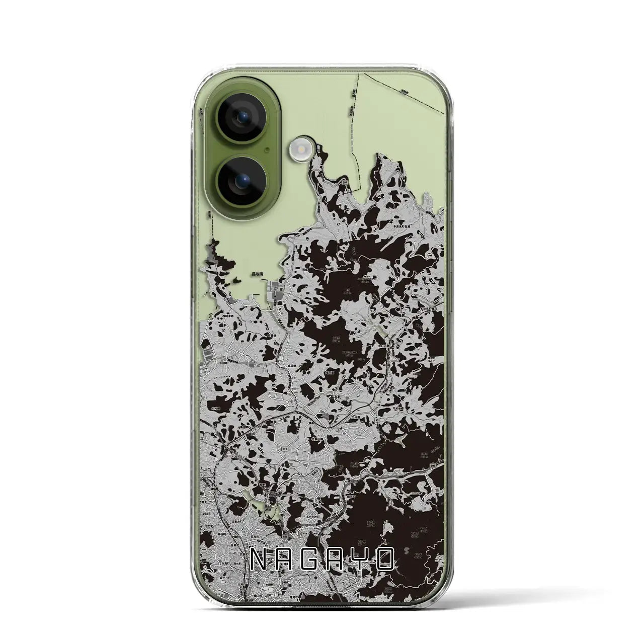 【長与(長崎県)】地図柄iPhoneケース(クリアタイプ)