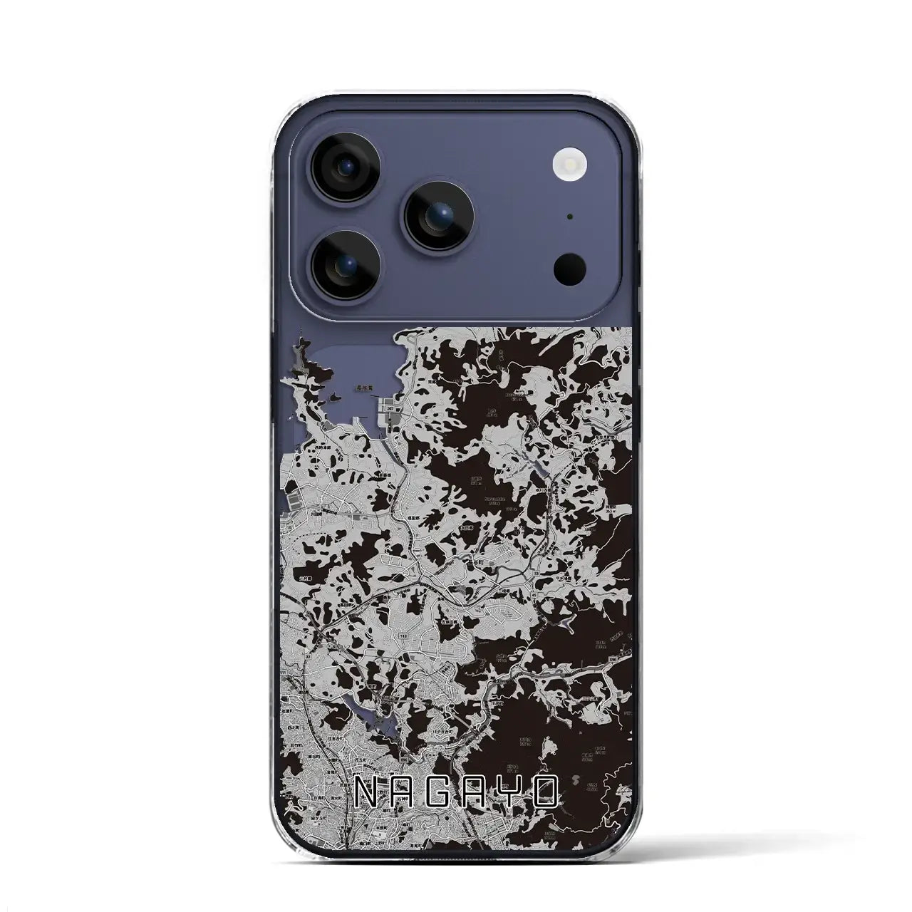 【長与(長崎県)】地図柄iPhoneケース(クリアタイプ)