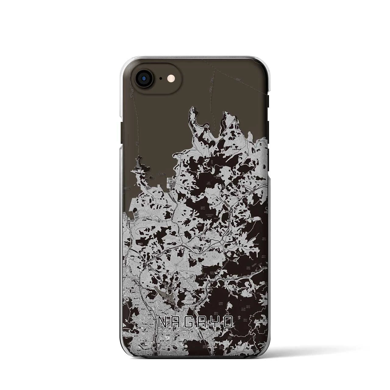 【長与(長崎県)】地図柄iPhoneケース(クリアタイプ)