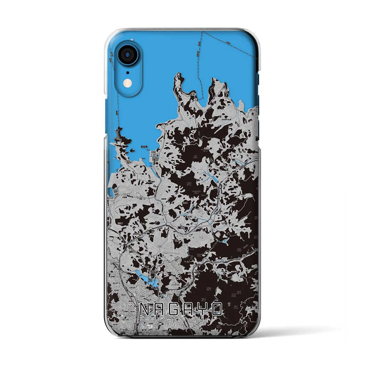 【長与(長崎県)】地図柄iPhoneケース(クリアタイプ)