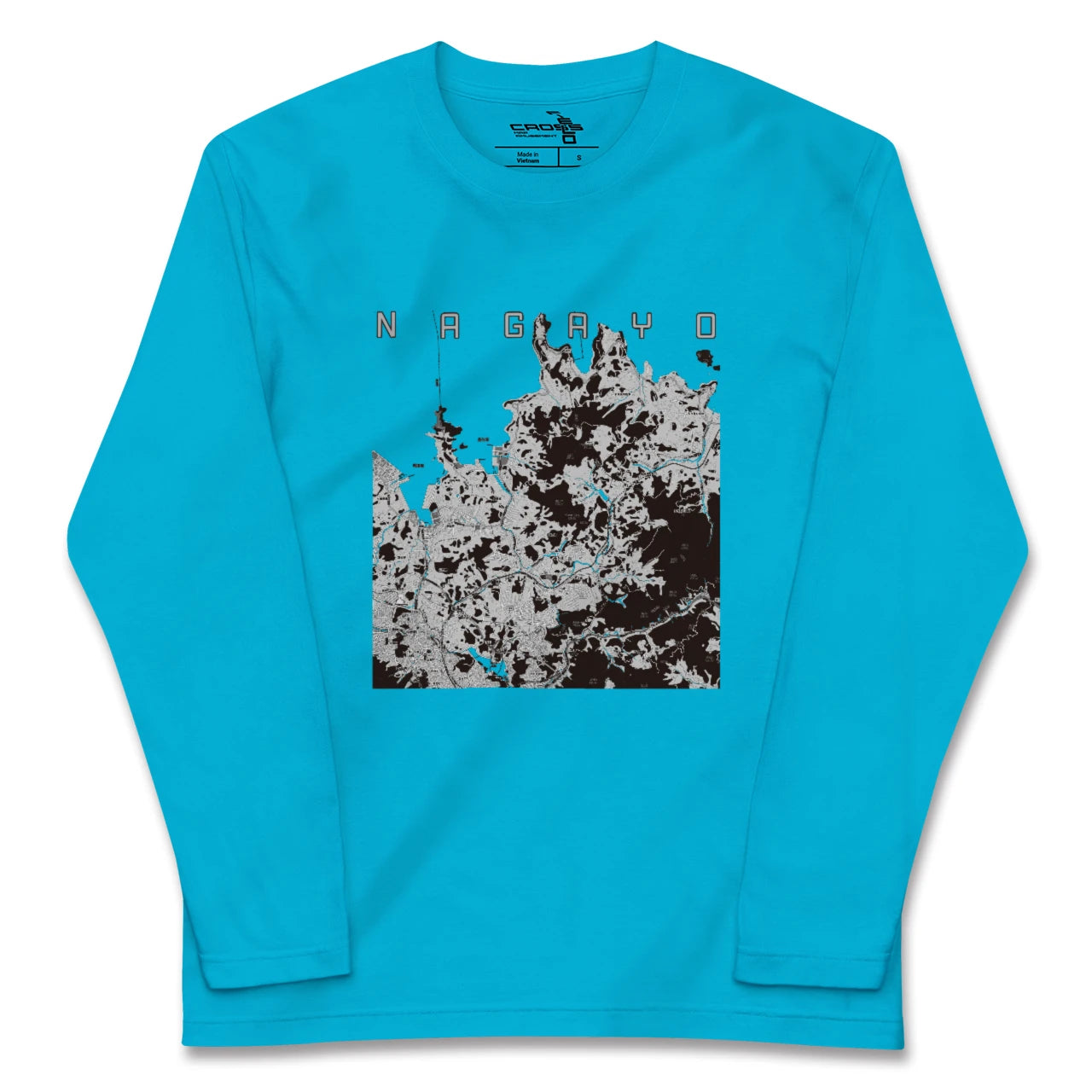 【長与(長崎県)】地図柄ロングスリーブTシャツ