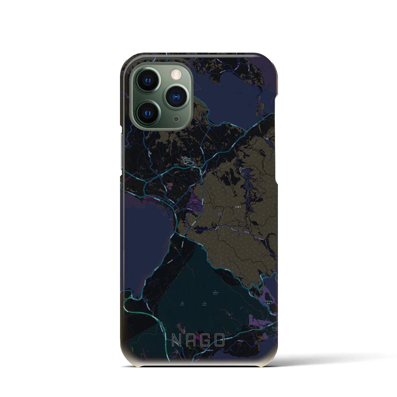【名護(沖縄県)】地図柄iPhoneケース(バックカバータイプ)