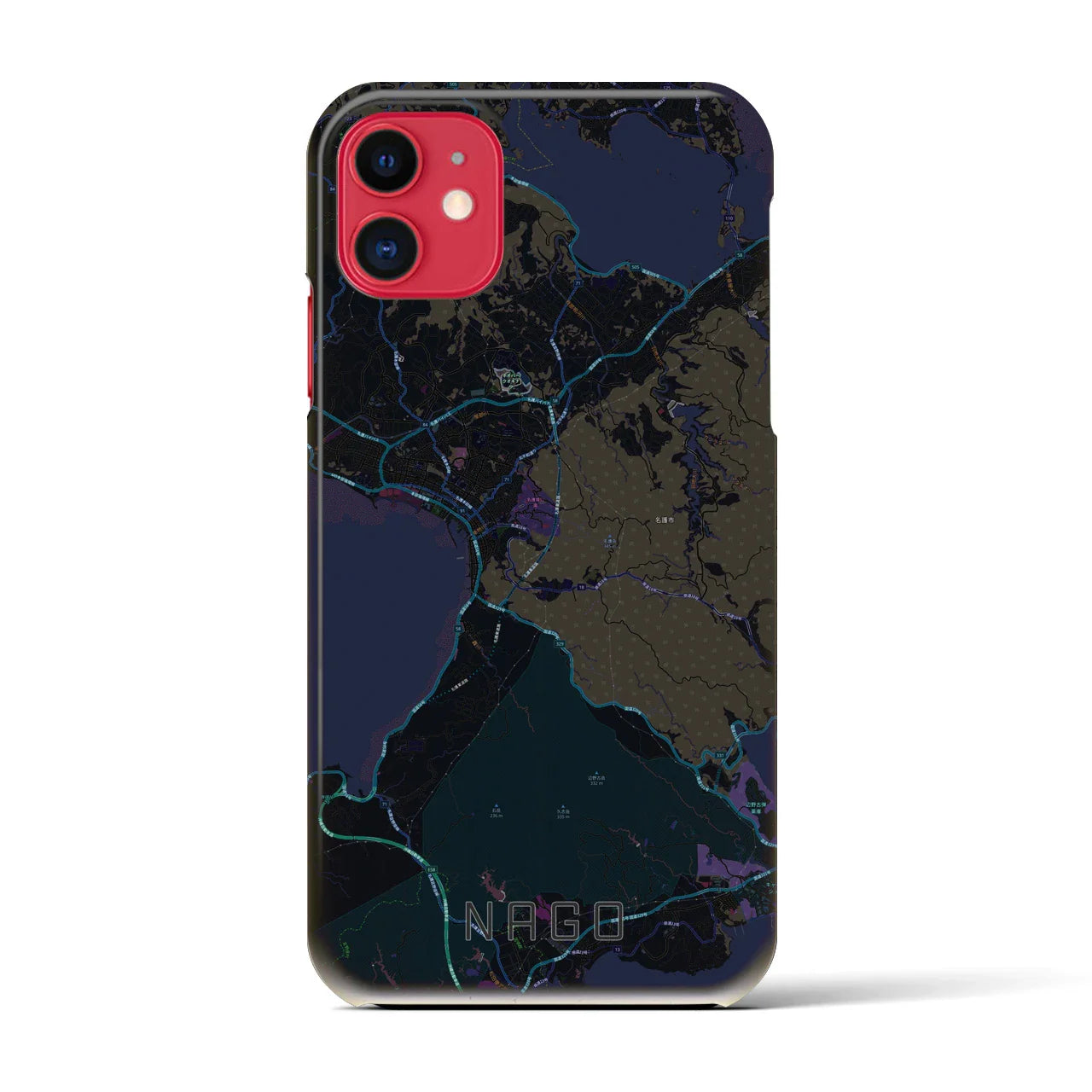 【名護(沖縄県)】地図柄iPhoneケース(バックカバータイプ)