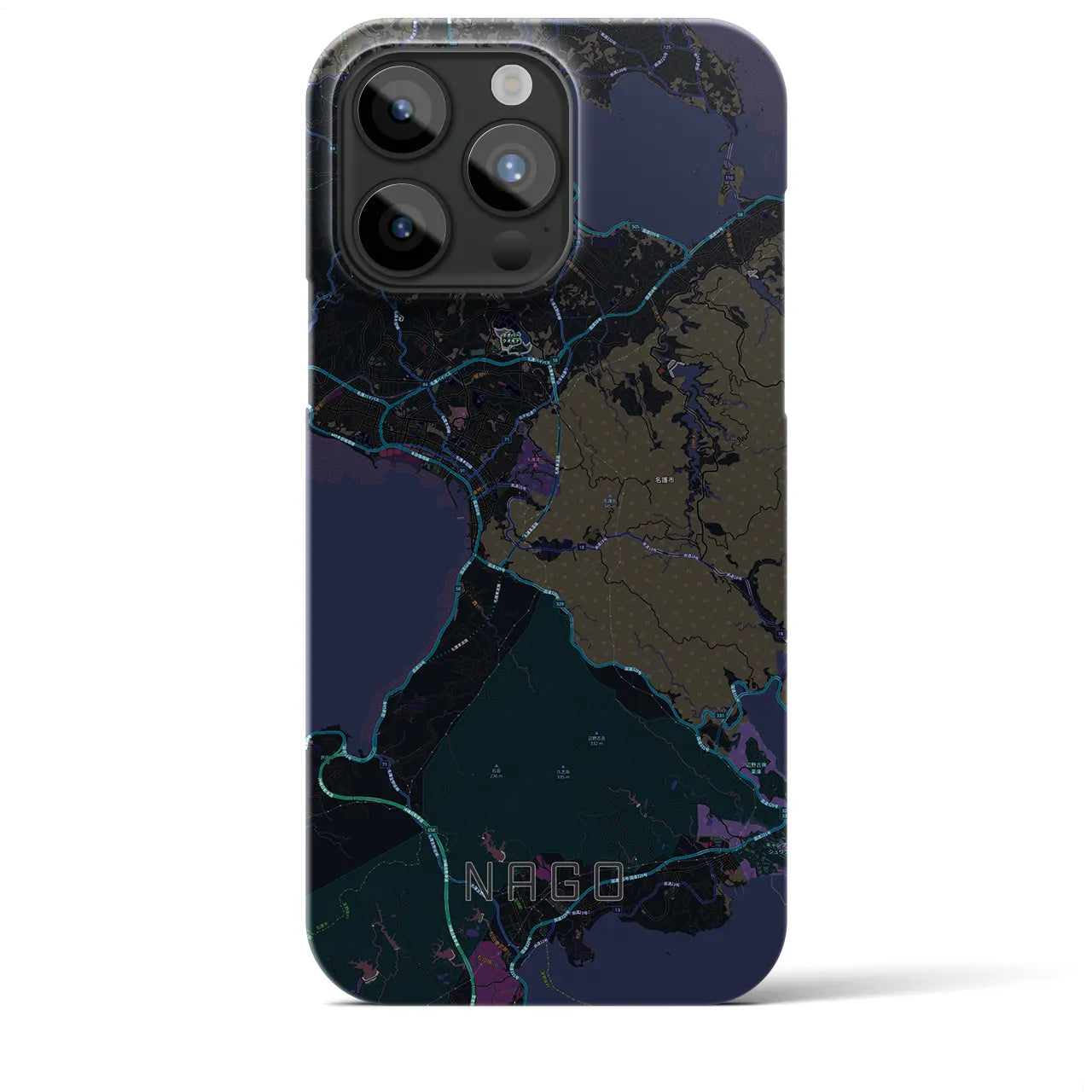 【名護(沖縄県)】地図柄iPhoneケース(バックカバータイプ)