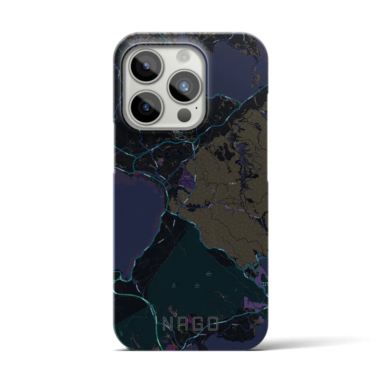 【名護(沖縄県)】地図柄iPhoneケース(バックカバータイプ)