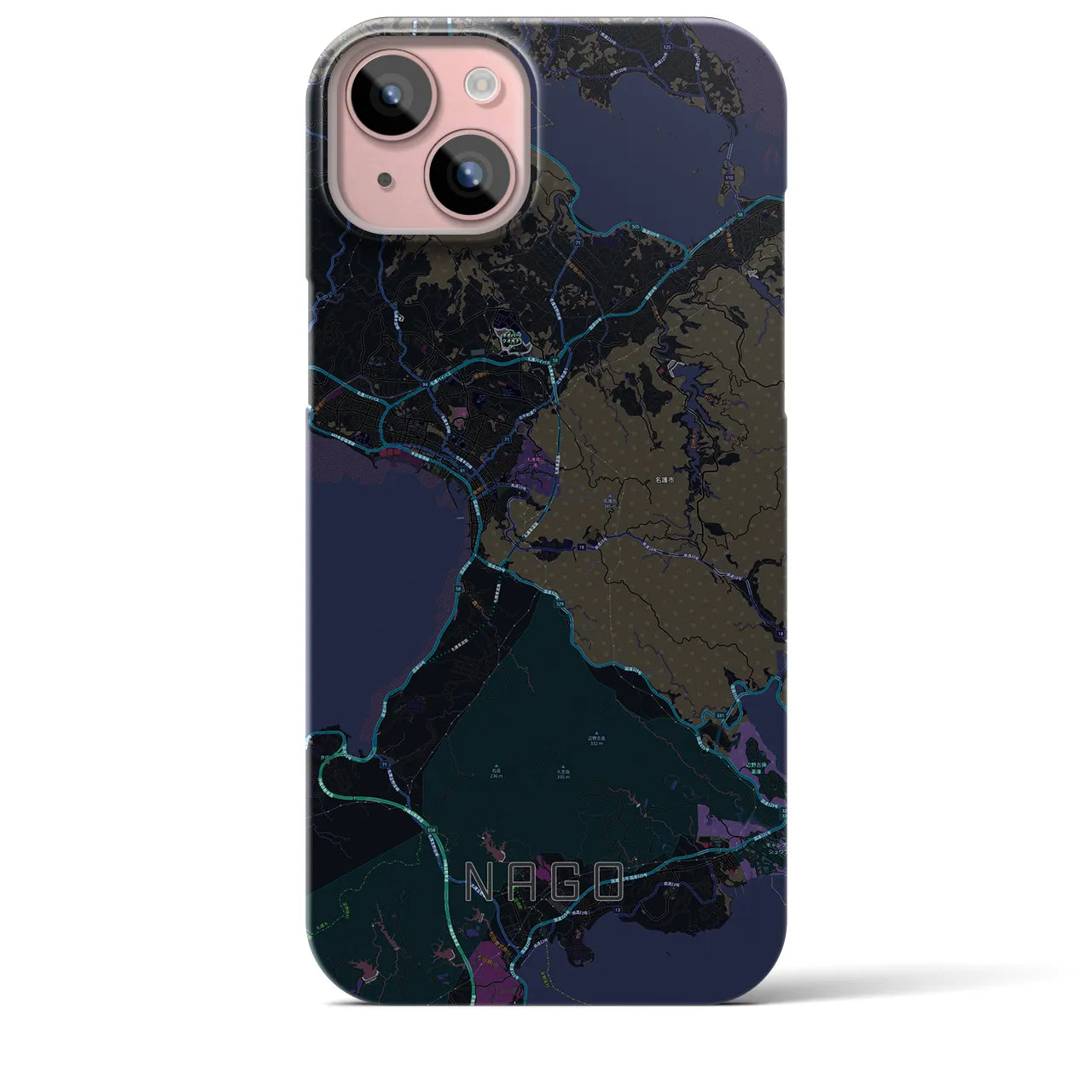 【名護(沖縄県)】地図柄iPhoneケース(バックカバータイプ)