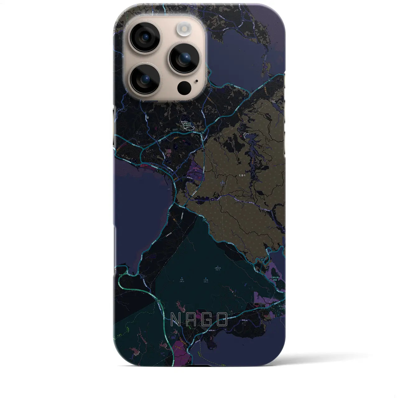 【名護(沖縄県)】地図柄iPhoneケース(バックカバータイプ)