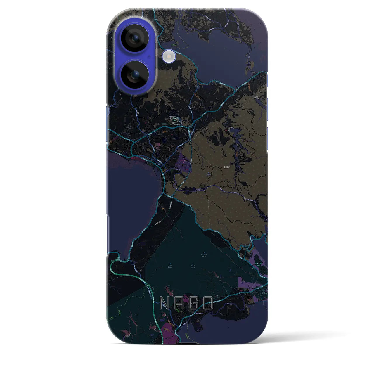 【名護(沖縄県)】地図柄iPhoneケース(バックカバータイプ)