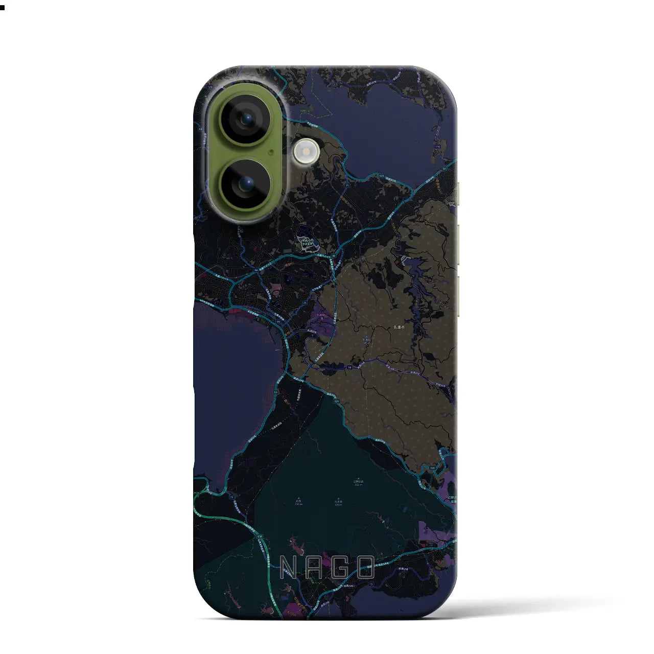 【名護(沖縄県)】地図柄iPhoneケース(バックカバータイプ)