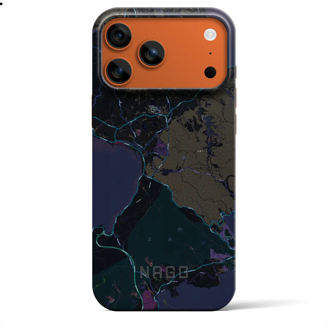 【名護(沖縄県)】地図柄iPhoneケース(バックカバータイプ)