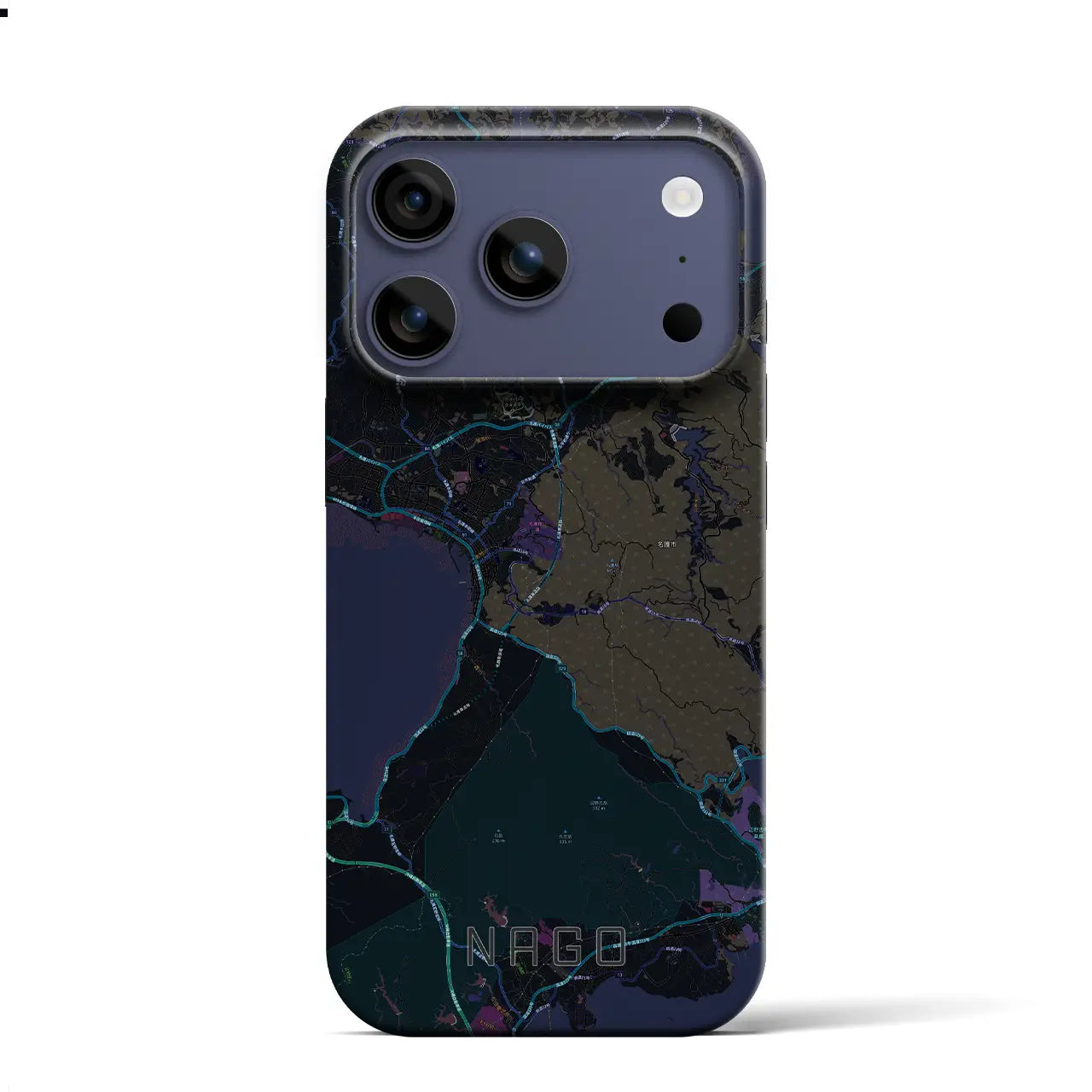 【名護(沖縄県)】地図柄iPhoneケース(バックカバータイプ)