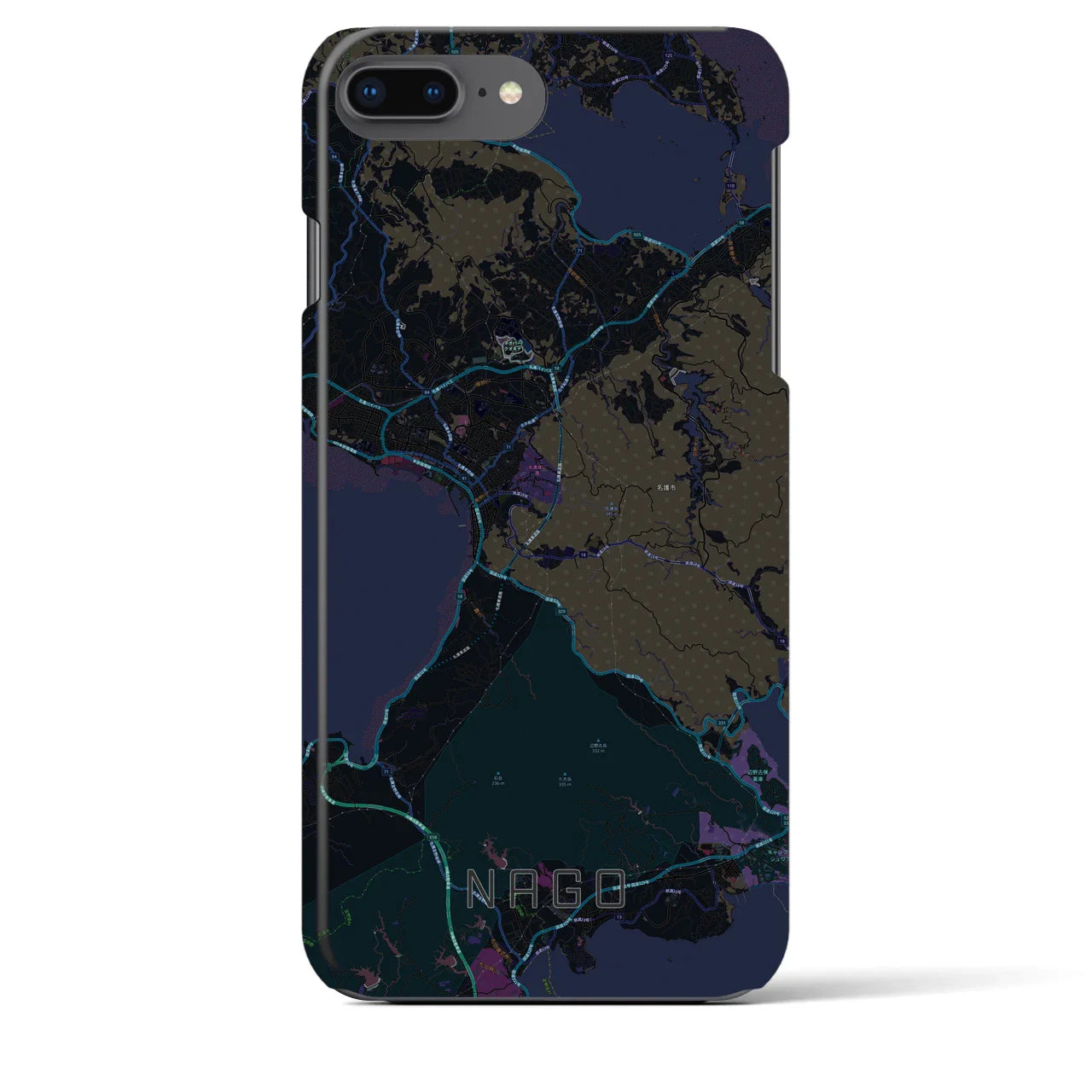 【名護(沖縄県)】地図柄iPhoneケース(バックカバータイプ)