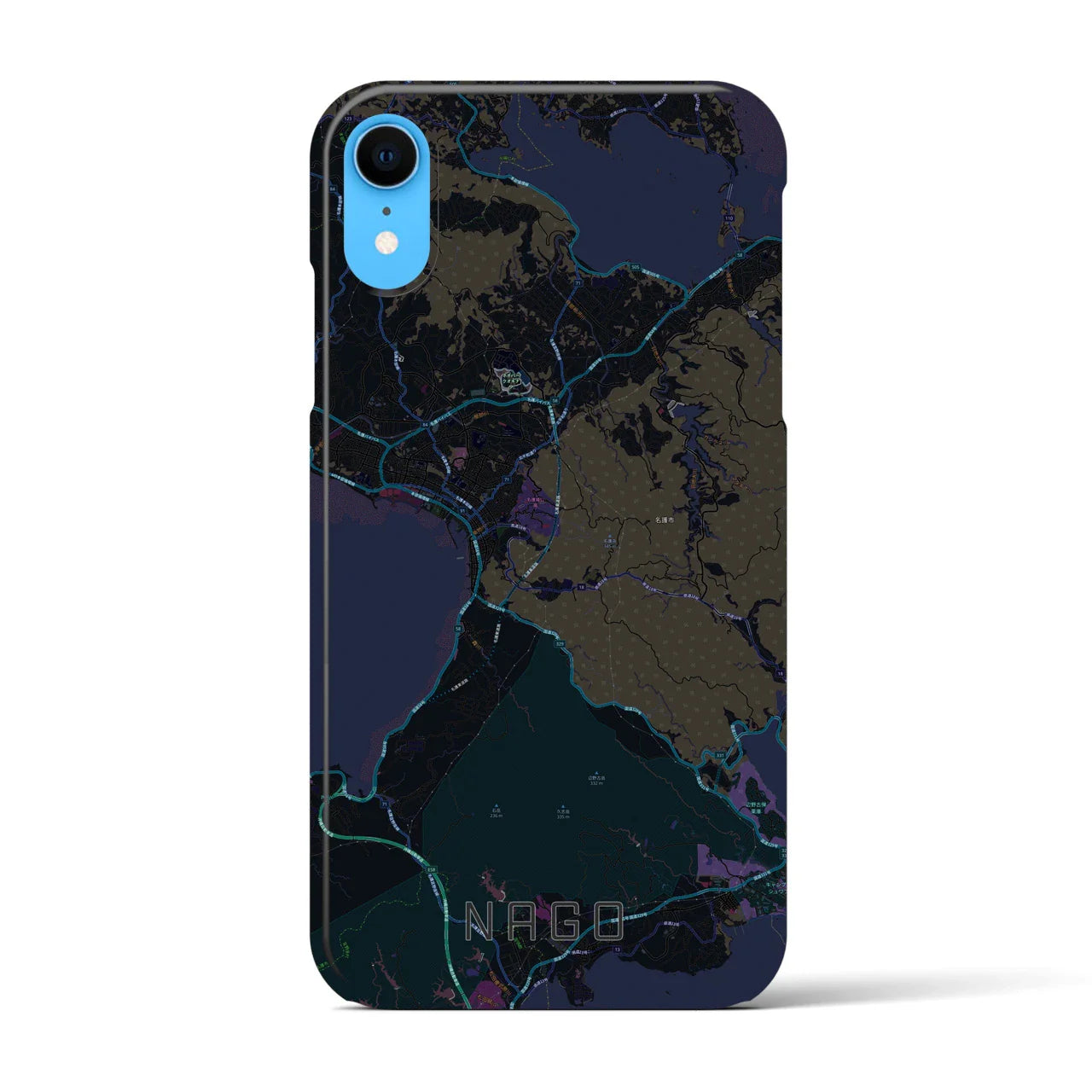 【名護(沖縄県)】地図柄iPhoneケース(バックカバータイプ)