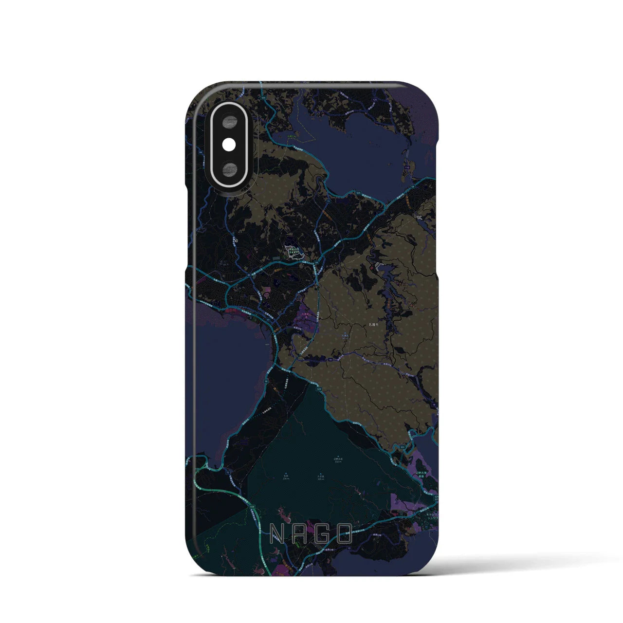 【名護(沖縄県)】地図柄iPhoneケース(バックカバータイプ)