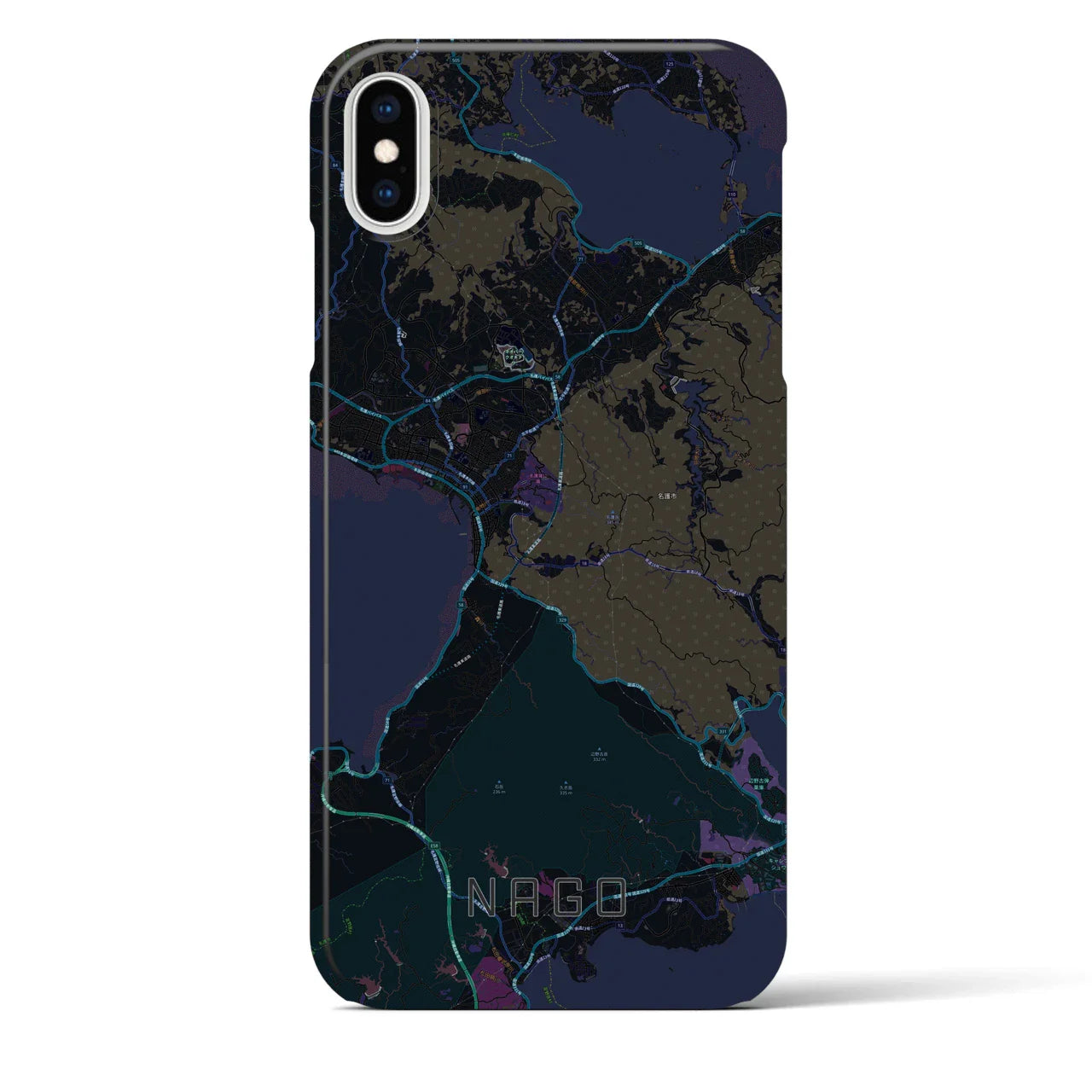 【名護(沖縄県)】地図柄iPhoneケース(バックカバータイプ)