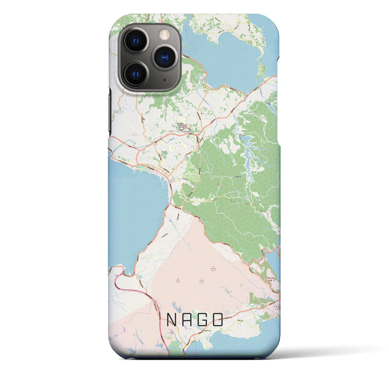 【名護(沖縄県)】地図柄iPhoneケース(バックカバータイプ)