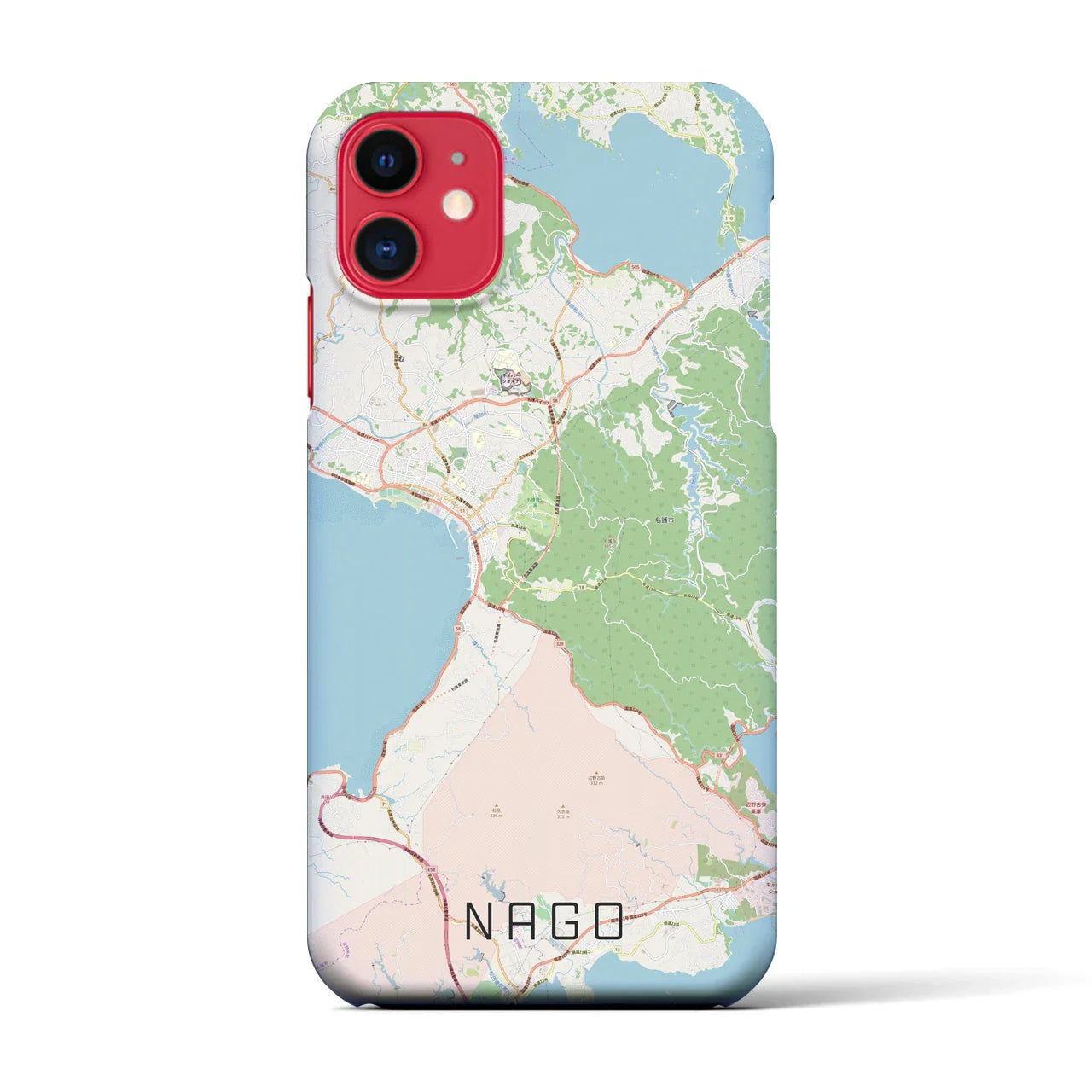 【名護(沖縄県)】地図柄iPhoneケース(バックカバータイプ)