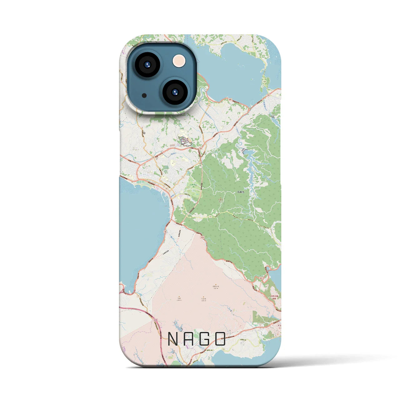 【名護(沖縄県)】地図柄iPhoneケース(バックカバータイプ)