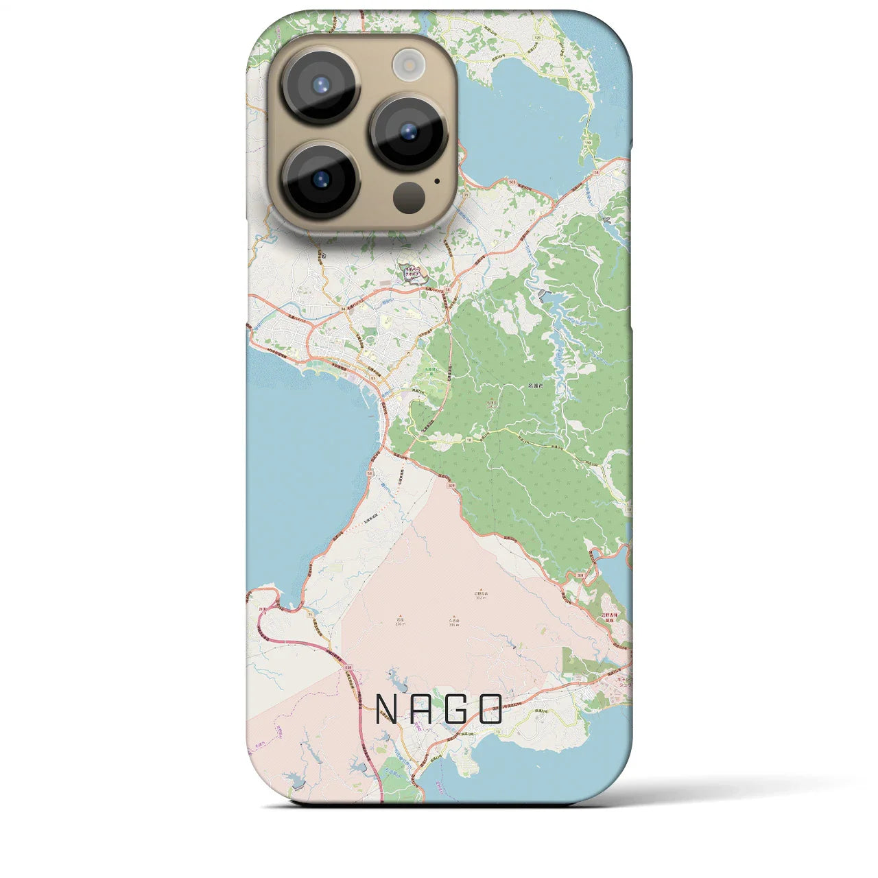 【名護(沖縄県)】地図柄iPhoneケース(バックカバータイプ)