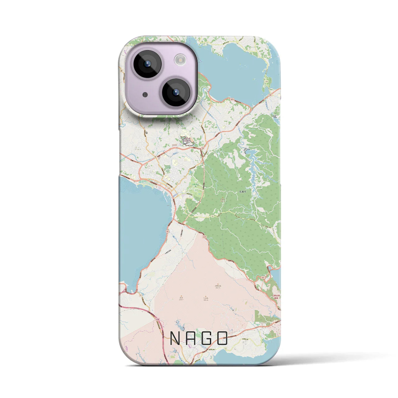 【名護(沖縄県)】地図柄iPhoneケース(バックカバータイプ)