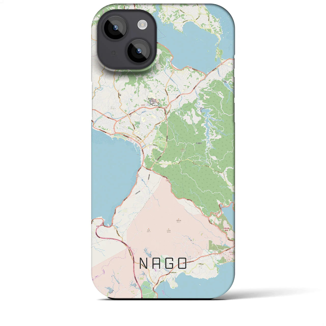 【名護(沖縄県)】地図柄iPhoneケース(バックカバータイプ)