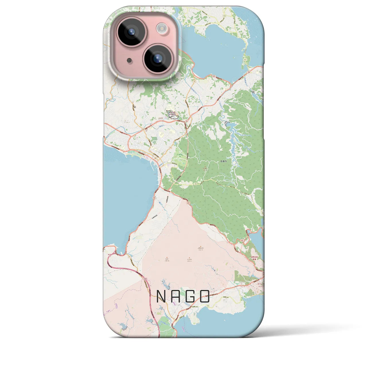 【名護(沖縄県)】地図柄iPhoneケース(バックカバータイプ)