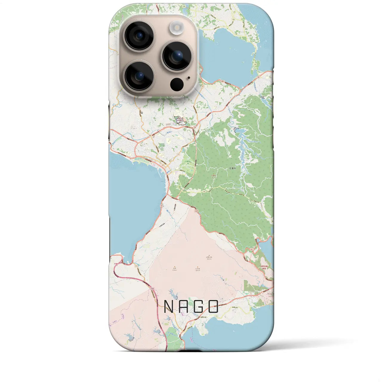【名護(沖縄県)】地図柄iPhoneケース(バックカバータイプ)