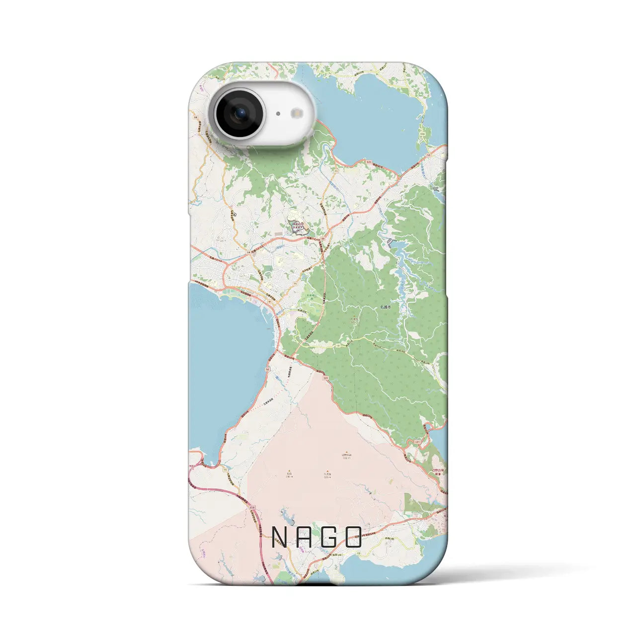 【名護(沖縄県)】地図柄iPhoneケース(バックカバータイプ)