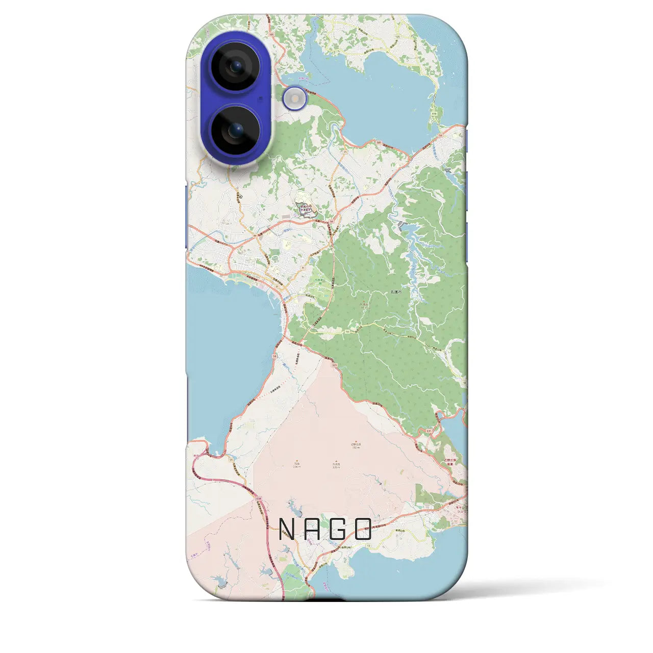 【名護(沖縄県)】地図柄iPhoneケース(バックカバータイプ)