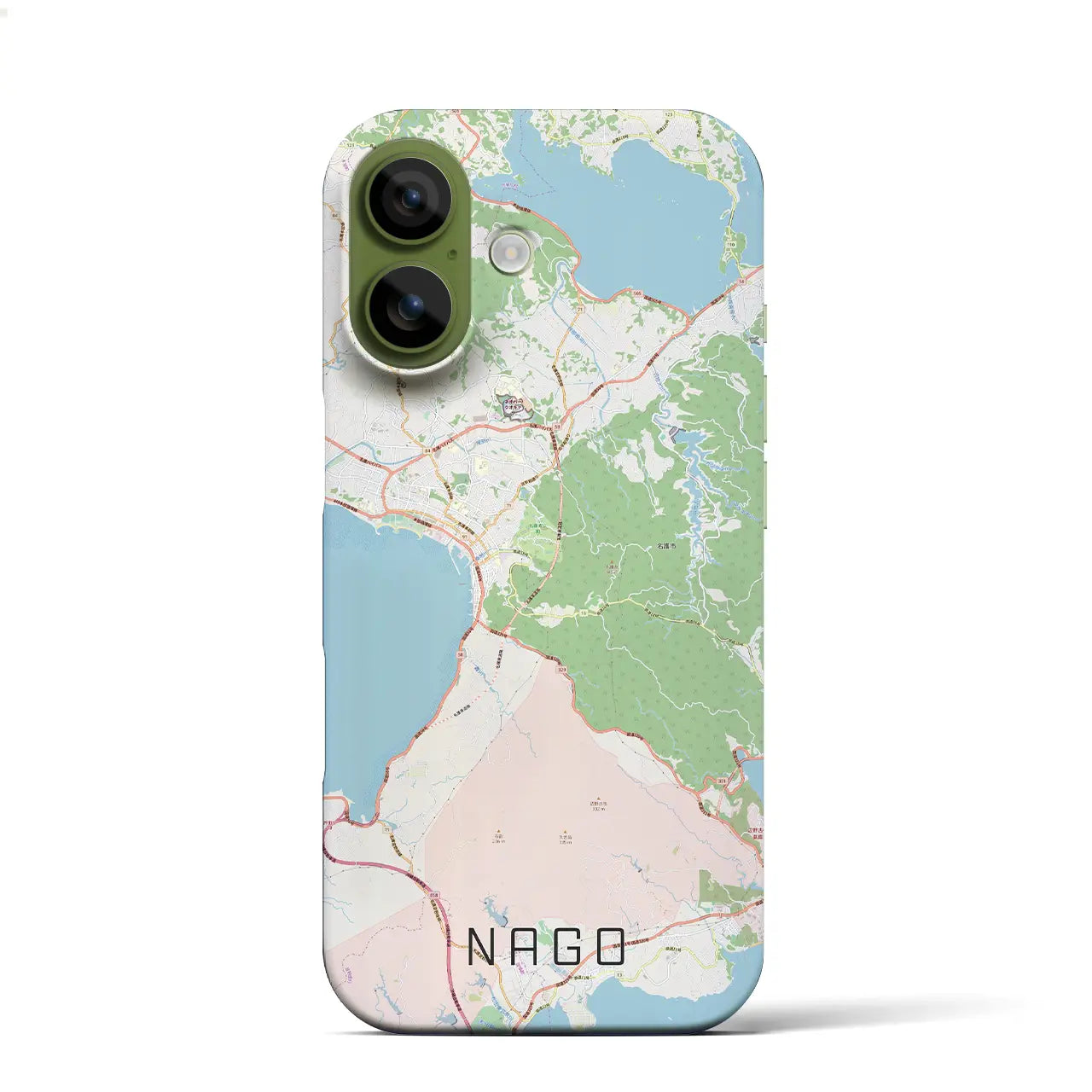 【名護(沖縄県)】地図柄iPhoneケース(バックカバータイプ)