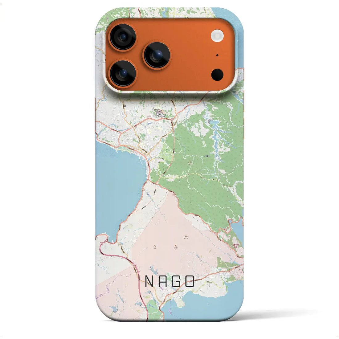 【名護(沖縄県)】地図柄iPhoneケース(バックカバータイプ)ナチュラル・iPhone 17 Pro Max 用