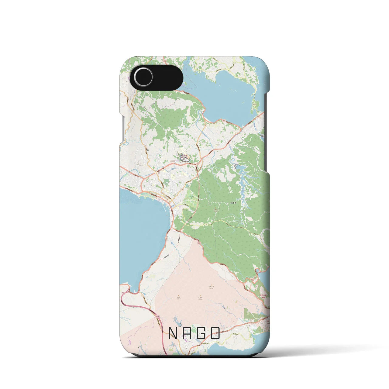 【名護(沖縄県)】地図柄iPhoneケース(バックカバータイプ)