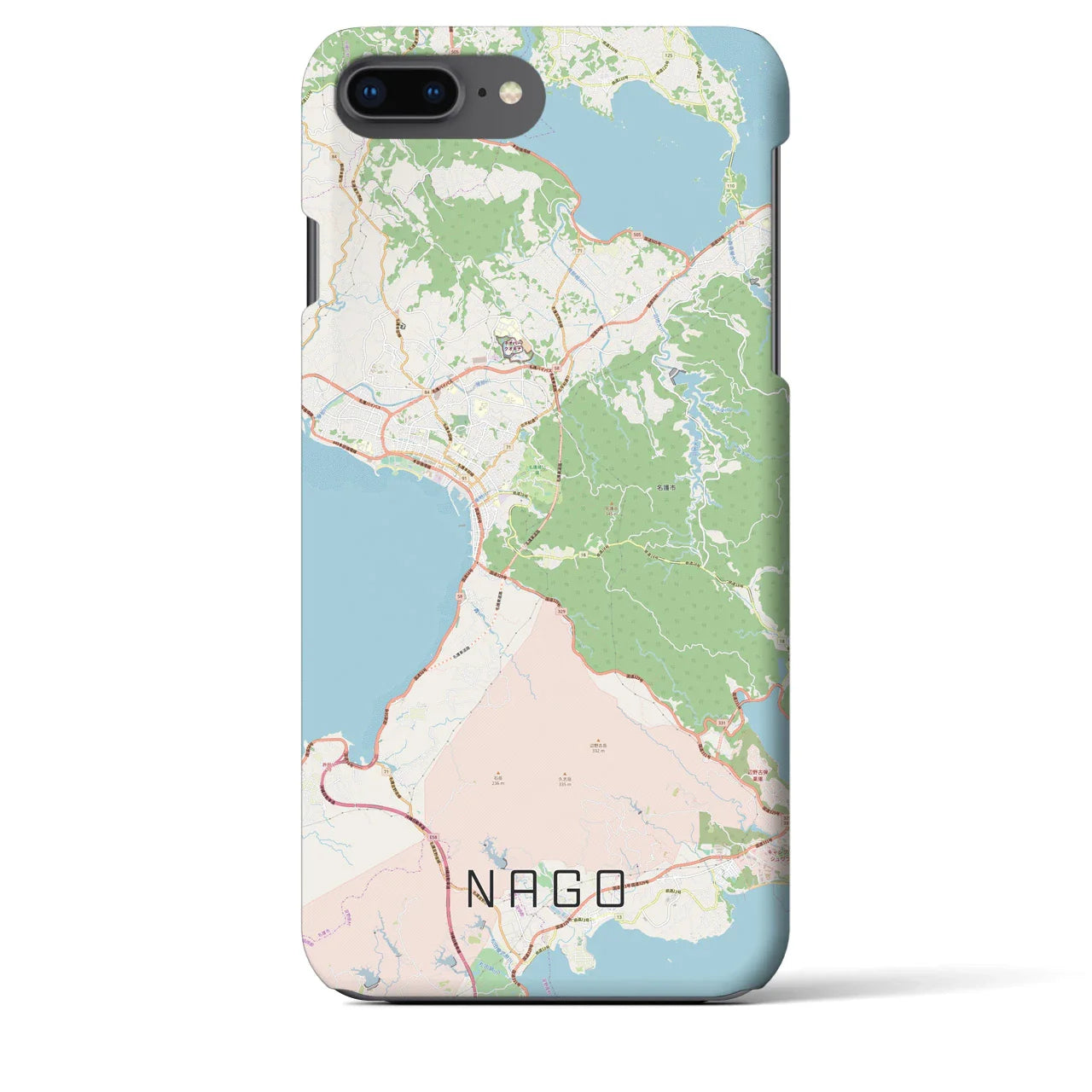 【名護(沖縄県)】地図柄iPhoneケース(バックカバータイプ)